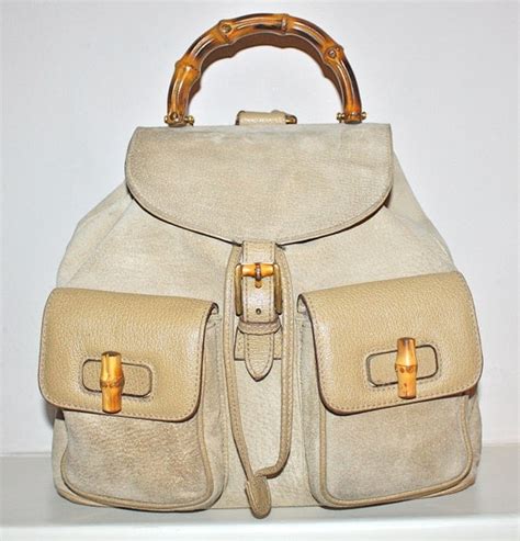 gucci vintage canvas bag|authentic vintage Gucci backpack.